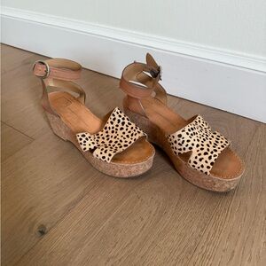 Dolce Vita Leopard Print Wedge Sandals
